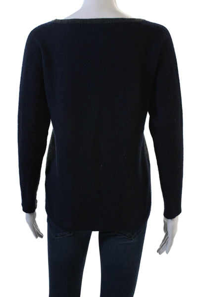 Uniqlo Unisex Cashmere Pullover Sweater Dark Gray Round Neck Long Sleeve Size M