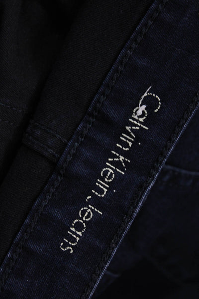 Calvin Klein Jeans Women Straight Mid Rise Dark Blue Jeans Size 31