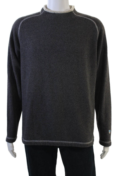 Kuhl Mens Pullover Sweater Dark Gray Crew Neck Long Sleeve Size L