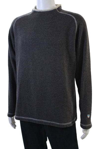Kuhl Mens Pullover Sweater Dark Gray Crew Neck Long Sleeve Size L