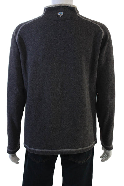Kuhl Mens Pullover Sweater Dark Gray Crew Neck Long Sleeve Size L