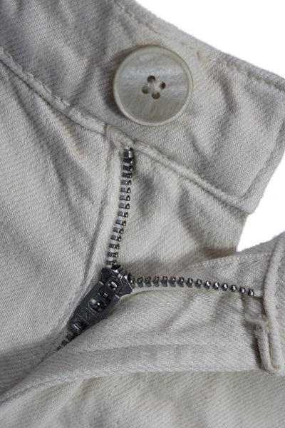 MNG Unisex Cargo Khakis Beige High Rise 100% Cotton Button Size 2