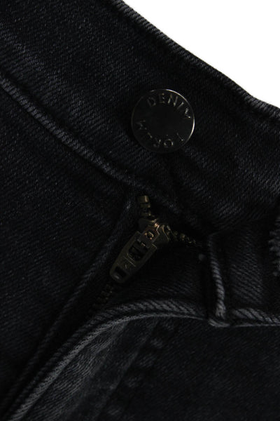Denim Forum Women Cropped Skinny Dark Gray High Rise Jeans Size 26