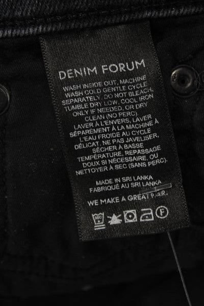 Denim Forum Women Cropped Skinny Dark Gray High Rise Jeans Size 26
