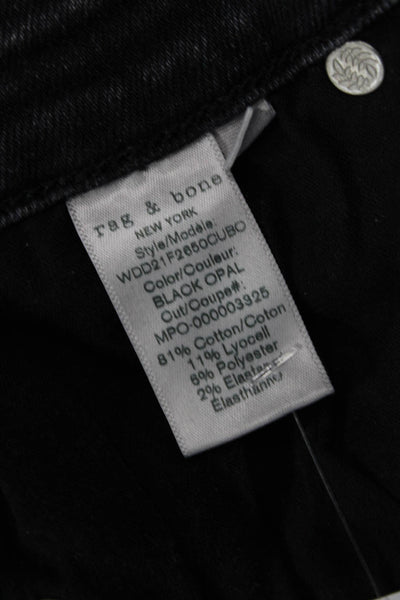Rag & Bone Womens Black Ankle Cropped Skinny Jeans Size 26