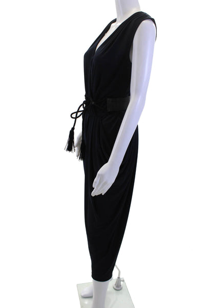 Rachel Rachel Roy Womens Black V Neck Sleeveless Jumpsuit Size S