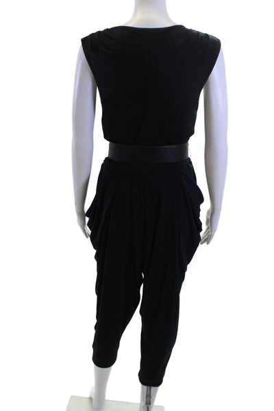 Rachel Rachel Roy Womens Black V Neck Sleeveless Jumpsuit Size S
