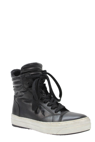 Kurt Geiger London Womens Lace Up Lined High Top Sneakers Black Size 7