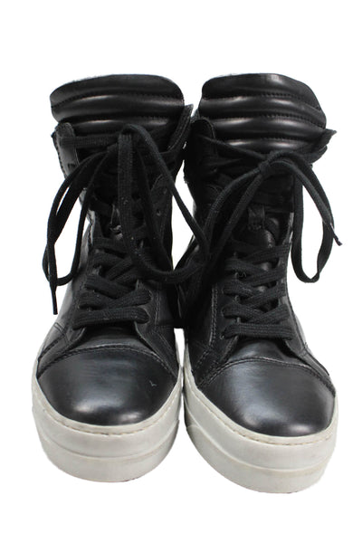 Kurt Geiger London Womens Lace Up Lined High Top Sneakers Black Size 7