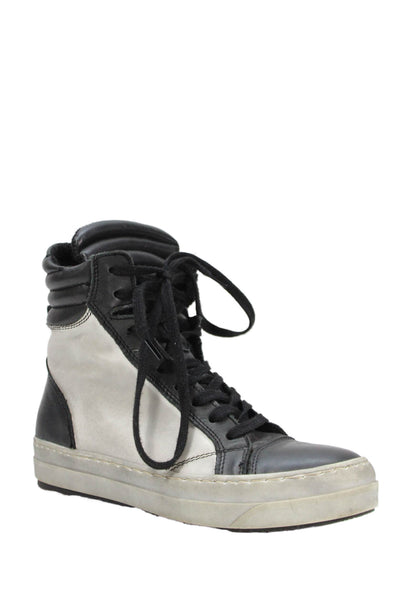 Kurt Geiger London Womens Lace Up Lined High Top Sneakers Black Size 7