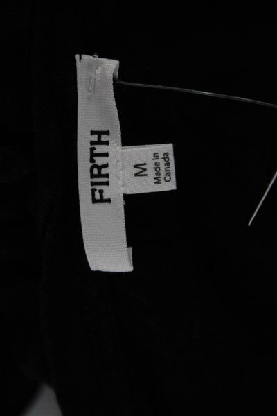 Firth Womens Black V-Neck Short Sleeve Basic T-Shirt Modal Cashmere Size M