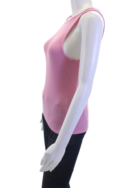 Z Supply Womens Basic Sleeveless High Neck Tank Pink 50% Pima Modal Size M