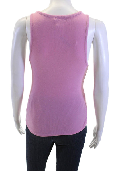 Z Supply Womens Basic Sleeveless High Neck Tank Pink 50% Pima Modal Size M