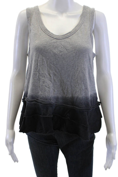 Wilt Women Basic Tank Gray 100% Cotton Round Neck Sleeveless Grunge Size S