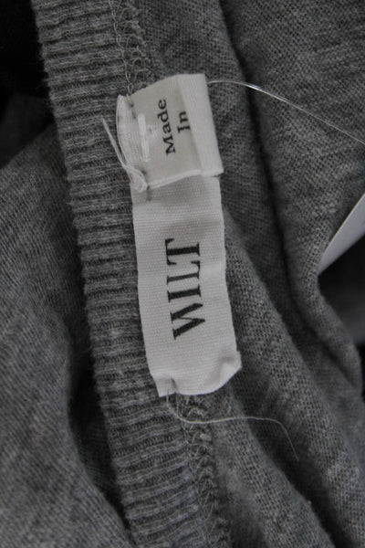 Wilt Women Basic Tank Gray 100% Cotton Round Neck Sleeveless Grunge Size S