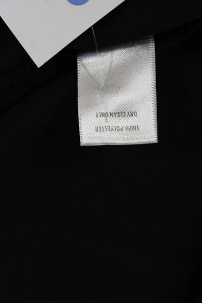 Bailey 44 Women Black High Neck Long Sleeve Button Up Blouse Polyester Size L