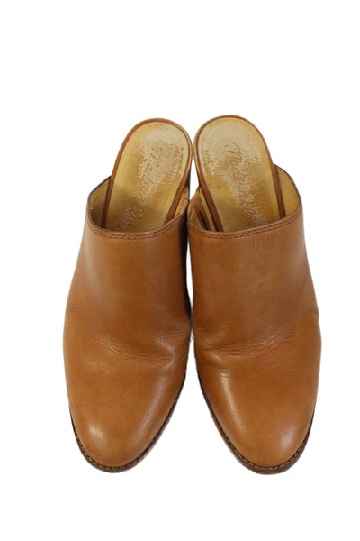 Madewell Womens Leather Slide On Mule Pumps Brown Size 5.5