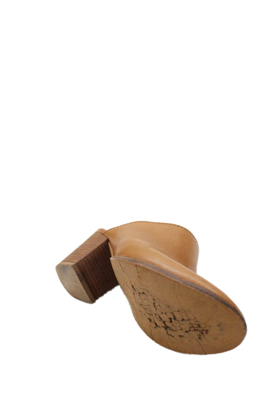 Madewell Womens Leather Slide On Mule Pumps Brown Size 5.5