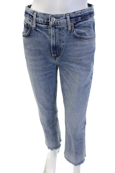 Citizens of Humanity Unisex Cropped Straight Blue High Rise Jeans Size 26