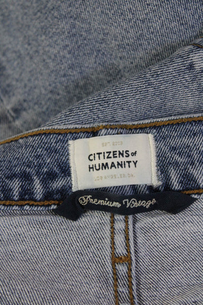Citizens of Humanity Unisex Cropped Straight Blue High Rise Jeans Size 26