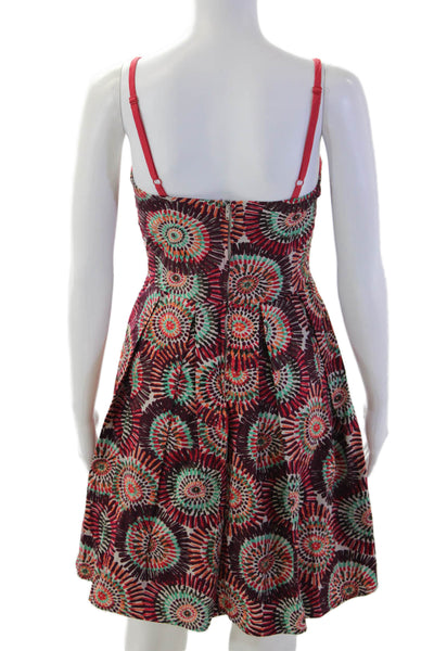 American Rag Women Fit & Flare Sundress Green Geometric Size S