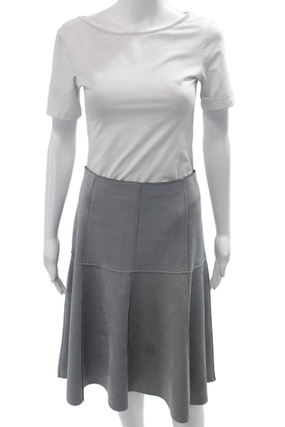Zara Basic Women A-Line Flare Long Gray Skirt Size M