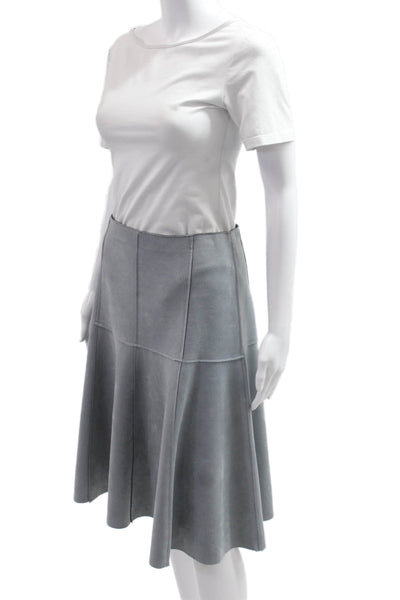 Zara Basic Women A-Line Flare Long Gray Skirt Size M