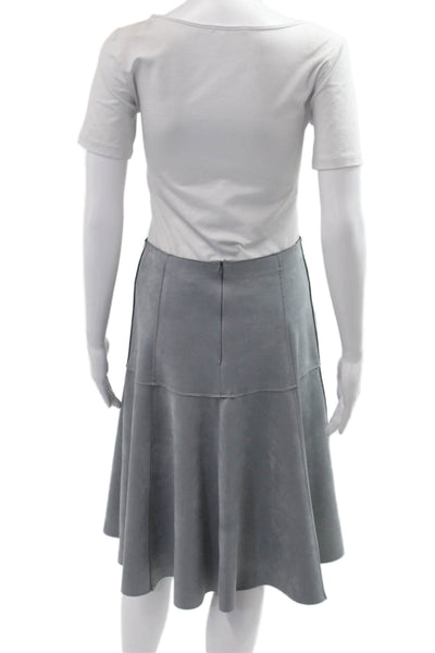 Zara Basic Women A-Line Flare Long Gray Skirt Size M