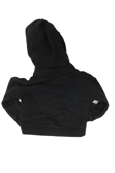 Dsquared2 Girls Long Sleeve V-neck Graphic Print Hoodie Black Size 4Y