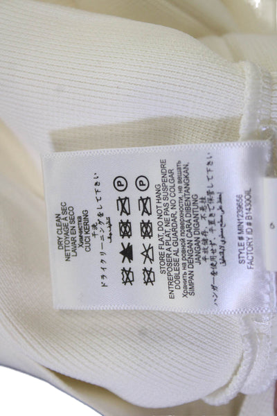 Herve Leger Women White Mock Neck Tank Sleeveless Zip Designer Size S