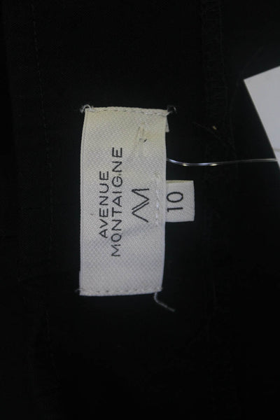 Avenue Montaigne Women Ankle Dress Pants Black 90% Modal 10% Spandex Size 10