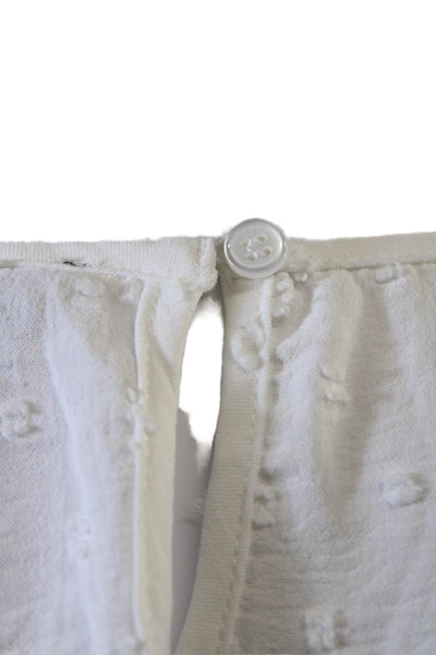 Aqua Childrens Girls Swiss Dot A Line Tiered Dress White Size 14-16