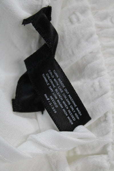 Aqua Childrens Girls Swiss Dot A Line Tiered Dress White Size 14-16