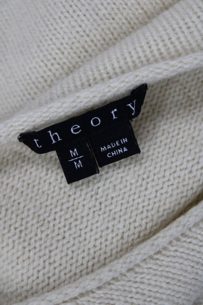 Theory Women Basic Cashmere Crew Neck Short Sleeve T-Shirt Beige Size M