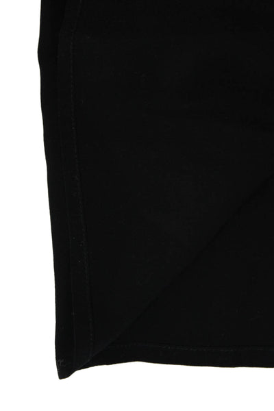 Class Roberto Cavalli Women Black Silk 3/4 Sleeve Hook & Eye Blouse Size 6