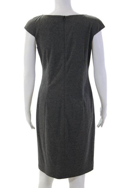 David Meister Womens Sheath Dress Dark Gray Short Sleeve Size 4