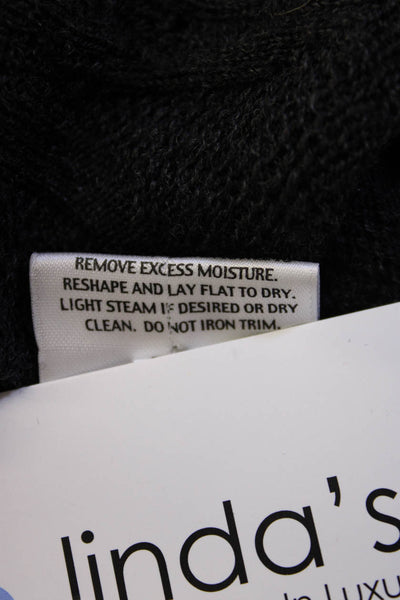 Eileen Fisher Women Black Merino Wool Cardigan 3/4 Sleeve Solid Size 1X