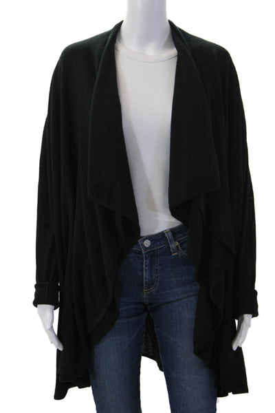 Halogen Women Cardigan Sweater Black 50% Merino Wool Size 1X