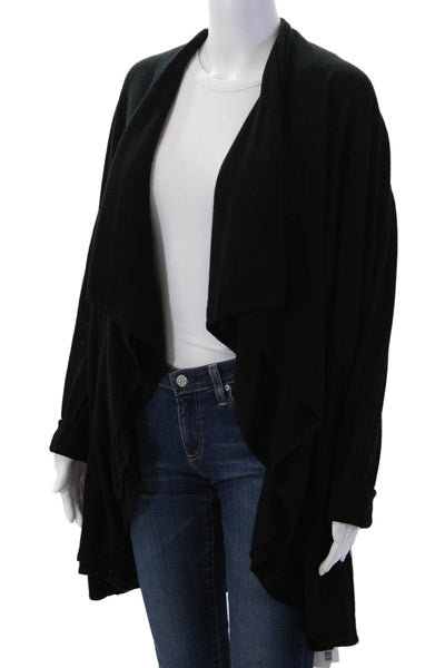 Halogen Women Cardigan Sweater Black 50% Merino Wool Size 1X