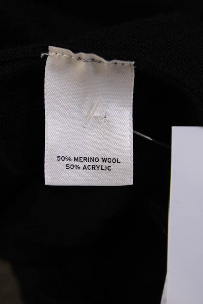 Halogen Women Cardigan Sweater Black 50% Merino Wool Size 1X