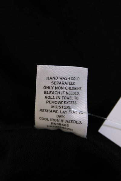 Halogen Women Cardigan Sweater Black 50% Merino Wool Size 1X