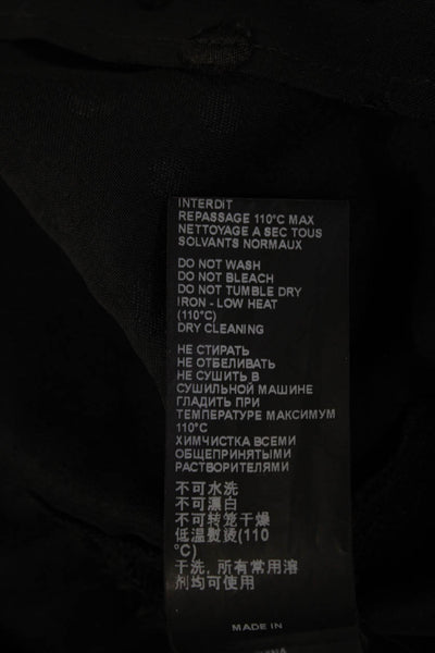 The Kooples Women Black Polka Dot Round Neck Long Sleeve Blouse Gothic Size S