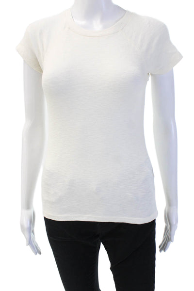 Madewell Women Basic White Cotton Crewneck Short Sleeve Tee Size XS