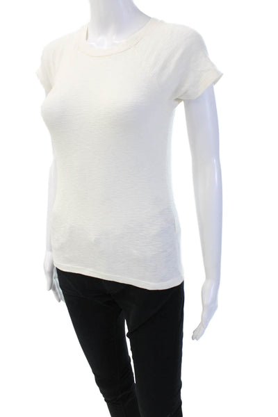 Madewell Women Basic White Cotton Crewneck Short Sleeve Tee Size XS