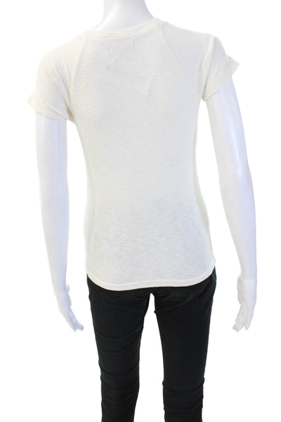 Madewell Women Basic White Cotton Crewneck Short Sleeve Tee Size XS