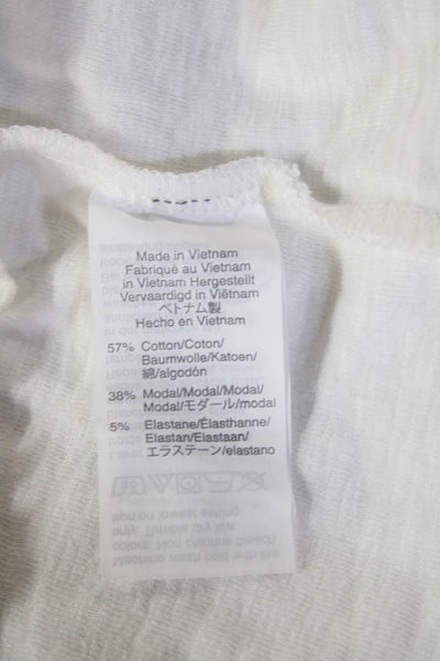 Madewell Womens Basic White Cotton Modal Crew Neck T-Shirt Short Sleeve Size XS