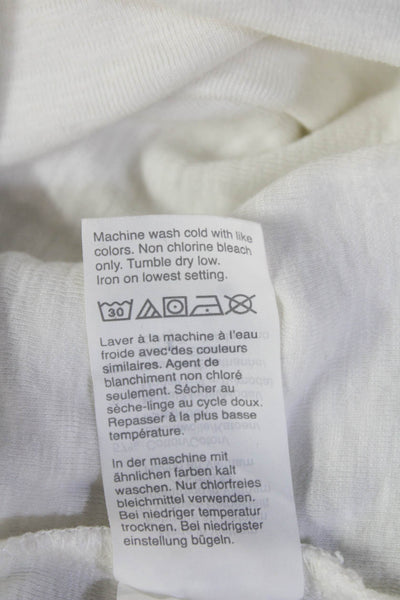 Madewell Womens Basic White Cotton Modal Crew Neck T-Shirt Short Sleeve Size XS