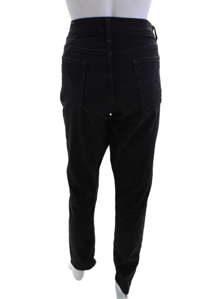 Rag & Bone Unisex Skinny Tapered Jeans Black Mid Rise Button Fly 30in Size 34