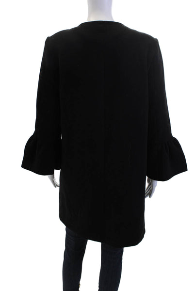Catherine Catherine Malandrino Women Overcoat Black Long Sleeve Size 10