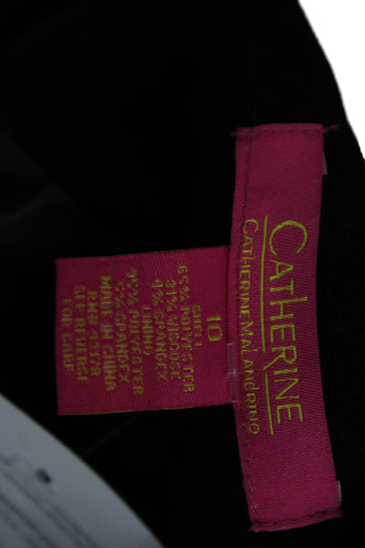 Catherine Catherine Malandrino Women Overcoat Black Long Sleeve Size 10